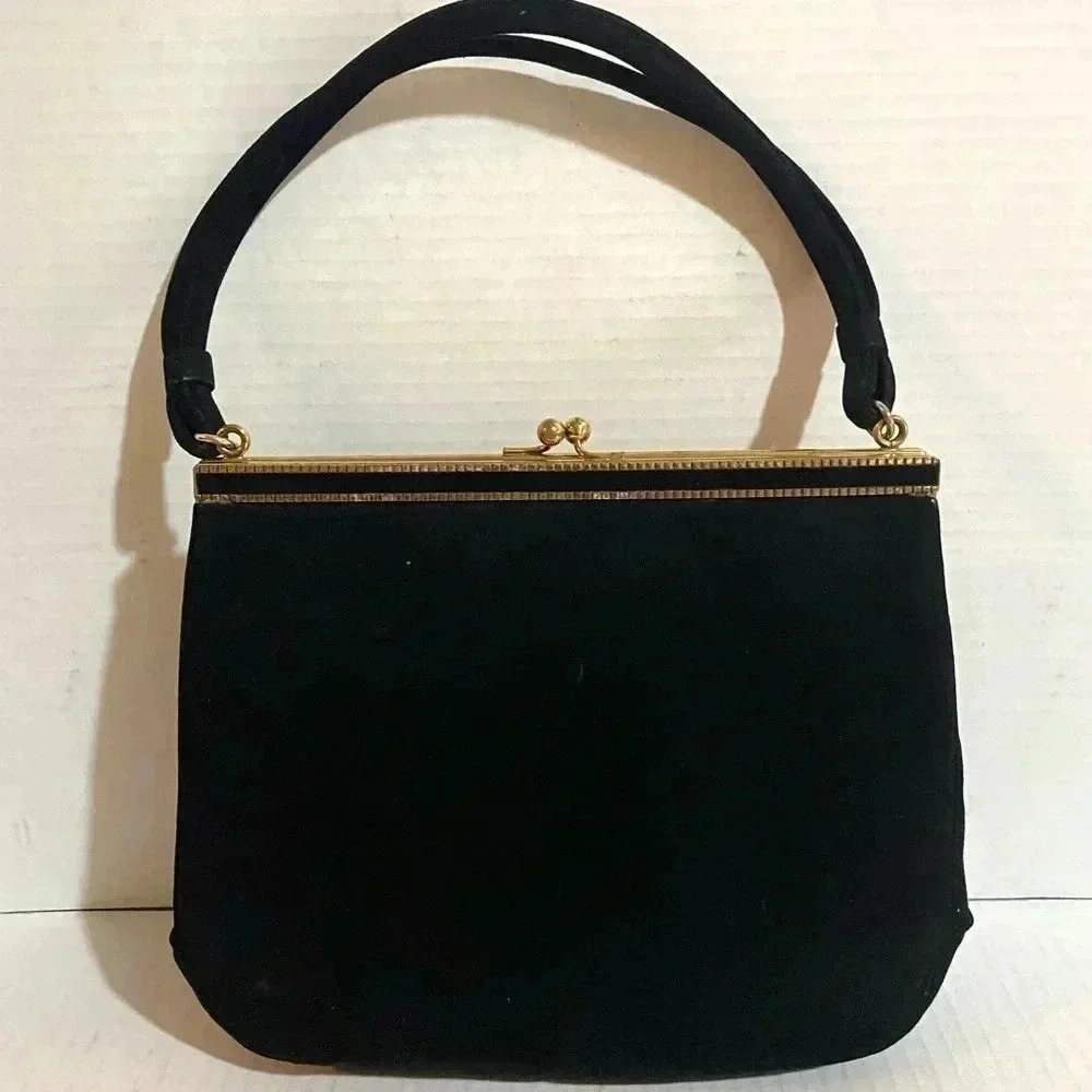Koret black suede handle bag